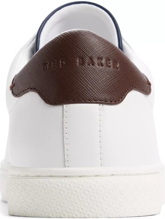 Ted Baker Men\'s Robberto Lace Up White Leather Shoes, Size 8.5, New With Box main image 6